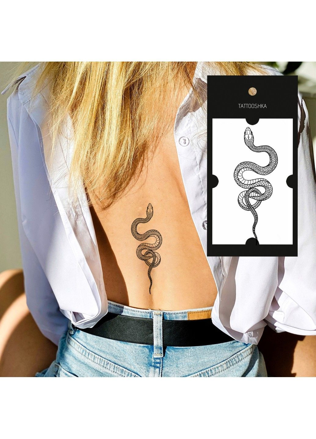 Тату "Змея 10 см" Tattooshka (303140613)