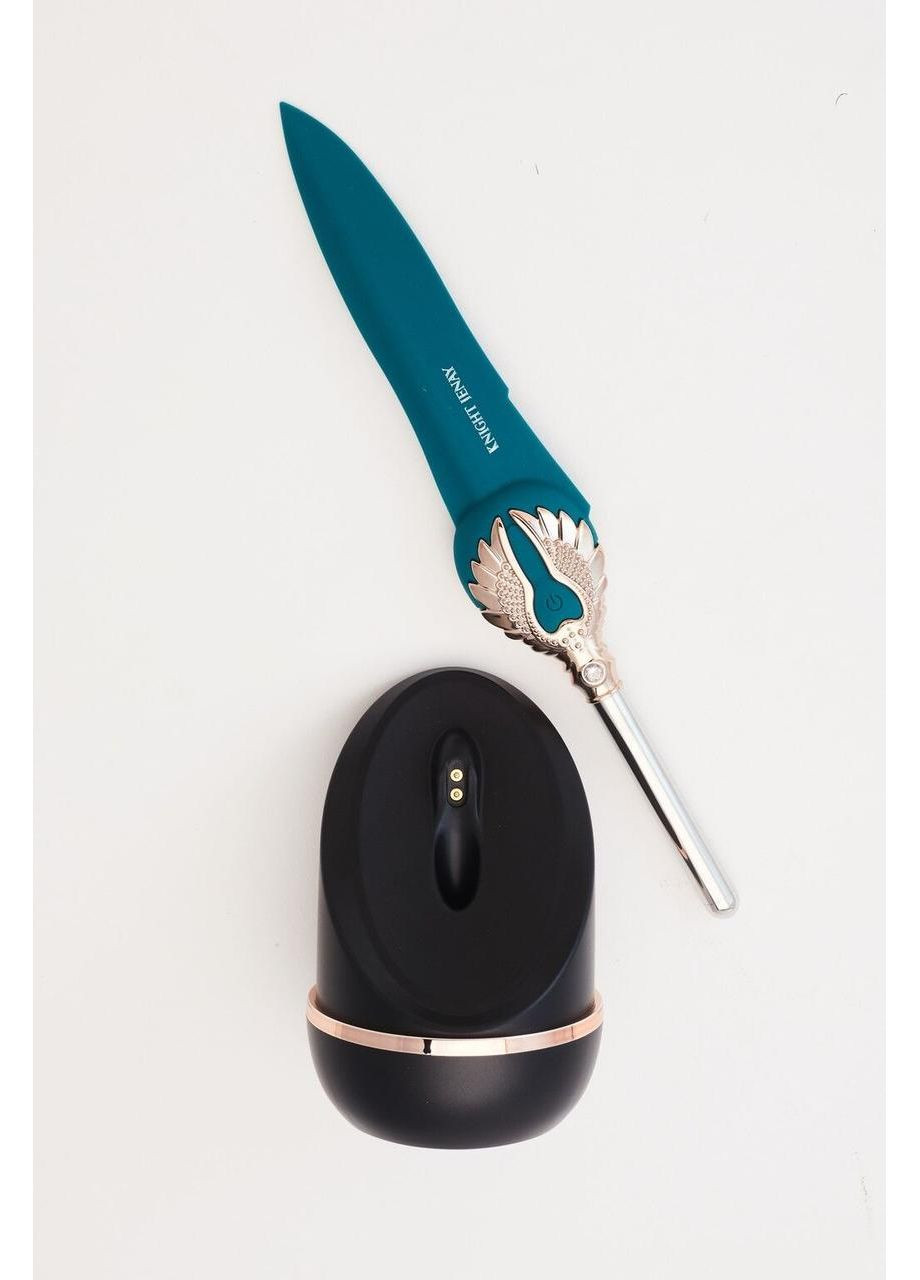 Изысканный вибратор Knight Jenay FLOWERS & SWORD, маска, лента и лубрикант в комплекте No Brand (366877193)