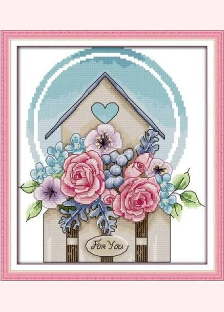 Набор для вышивания по нанесённой на канву схеме "Give you". AIDA 14CT printed, 23*28 см Joy Sunday (313613148)