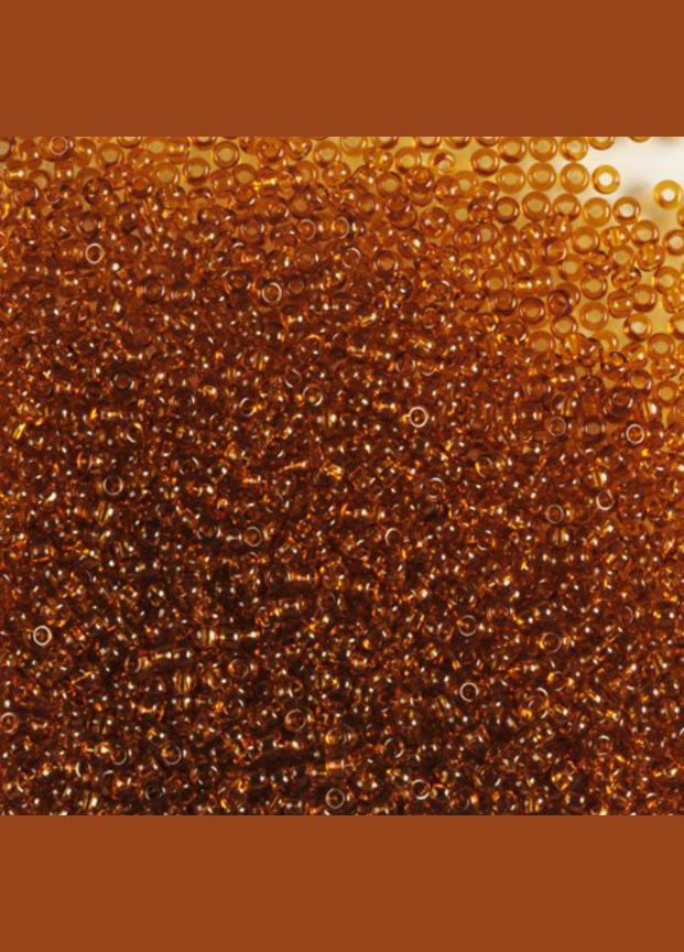 Бисер чешский Preciosa 10090, прозрачный, коричневий янтарний (10 г) No Brand (340484841)