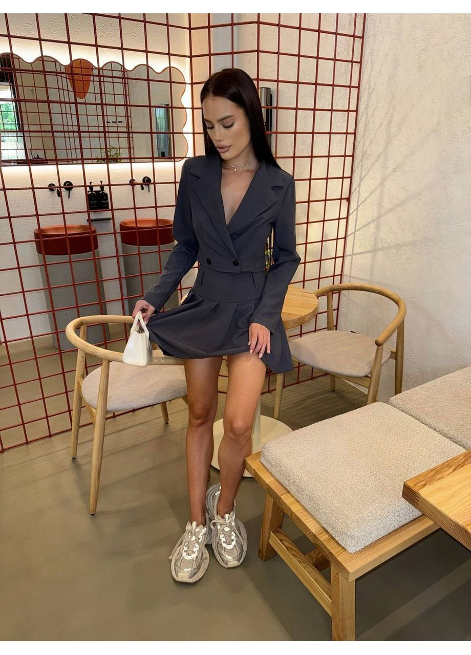 Жіночий графітовий костюм No Brand (360802249)