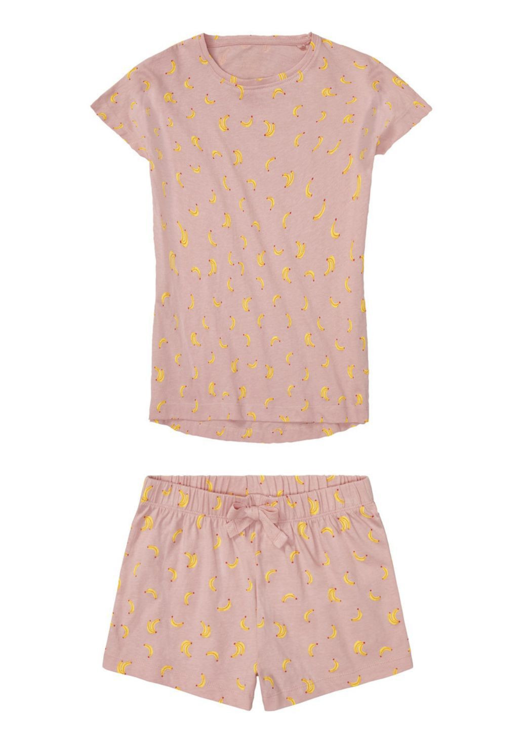 Темно-розовая всесезон пижама девочке. хлопок футболка + шорты Pepperts