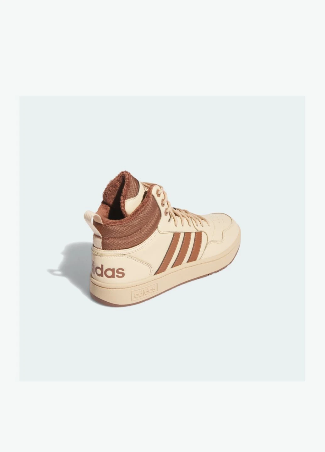 Бежевые кроссовки hoops 3.0 mid lifestyle basketball classic fur lining sportswear ih0164 adidas