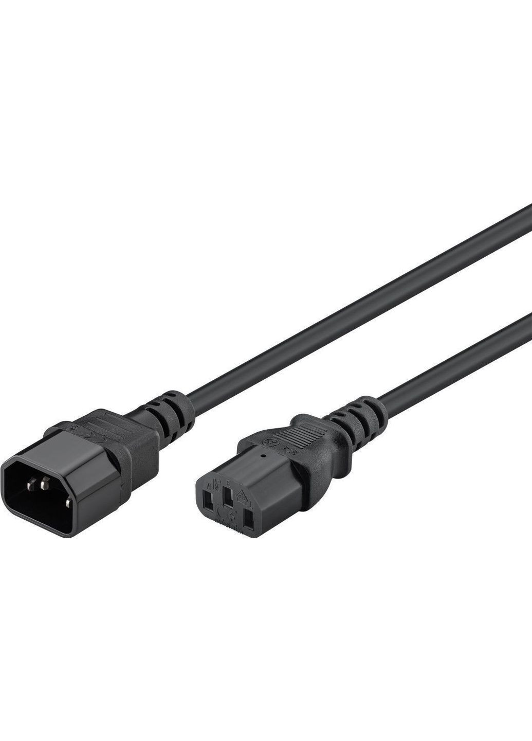 Кабель живлення IEC(C13) (C14) 0.5m жила 0.75mm D=6.5mm 10A Cu Lucom (370888585)