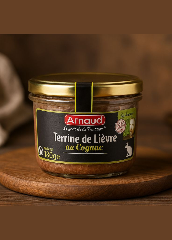 Паштет з м'яса кролика та з коньяком Terrine de Lievre 180г. Франція Institut Arnaud (346049346)