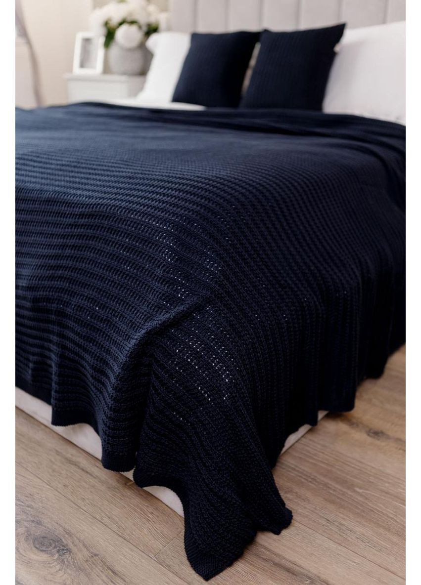 Плед в'язаний Cotton для дому 120х200 см затишний плед для сну і відпочинку ProDobro (369378090)
