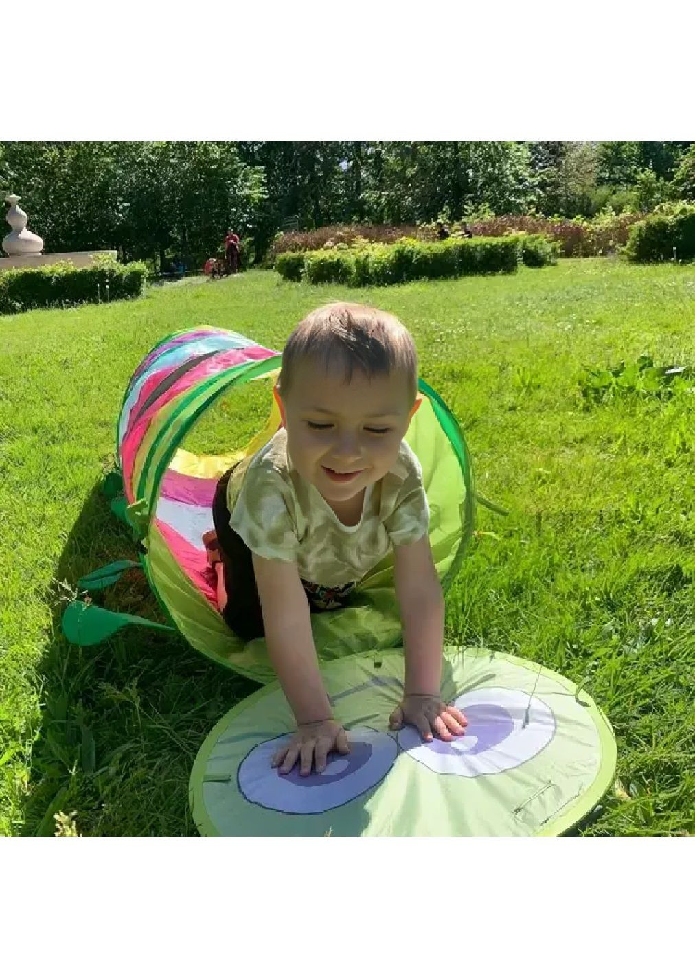 Детская игровая складная удлиненная палатка тоннель гусеница с чехлом для детей малышей 66х75х165 см (478745-Prob) Unbranded (311280168)