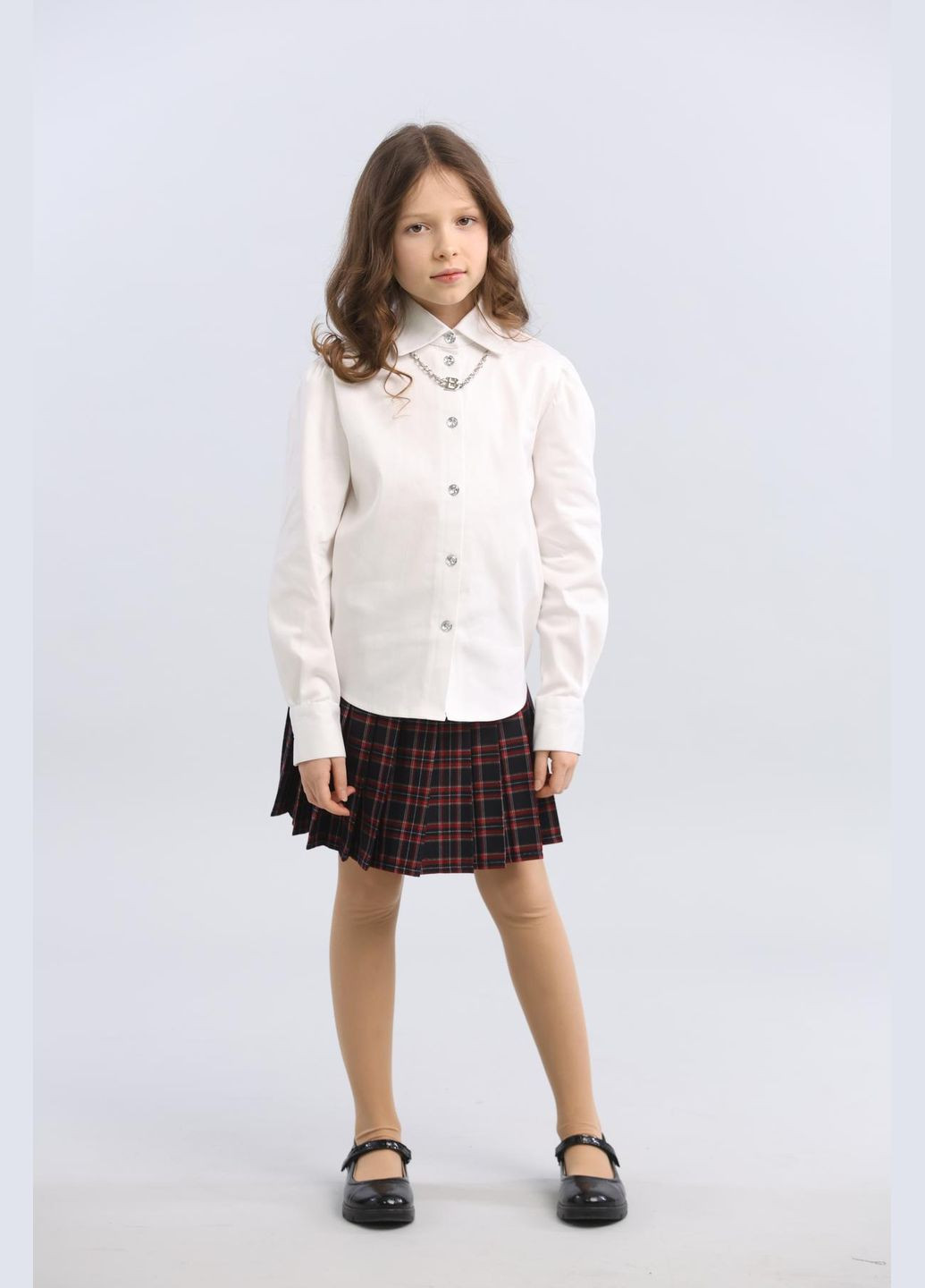 Белая однотонная блузка IRmAS демисезонная