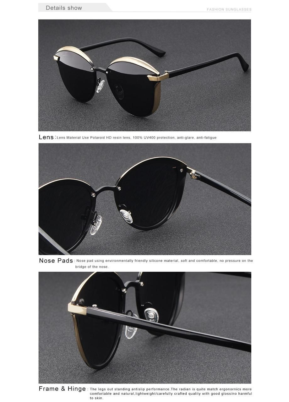 Женские солнцезащитные очки Кошачий глаз с поляризованными линзами N7824 DESIGN KINGSEVEN (299332626)