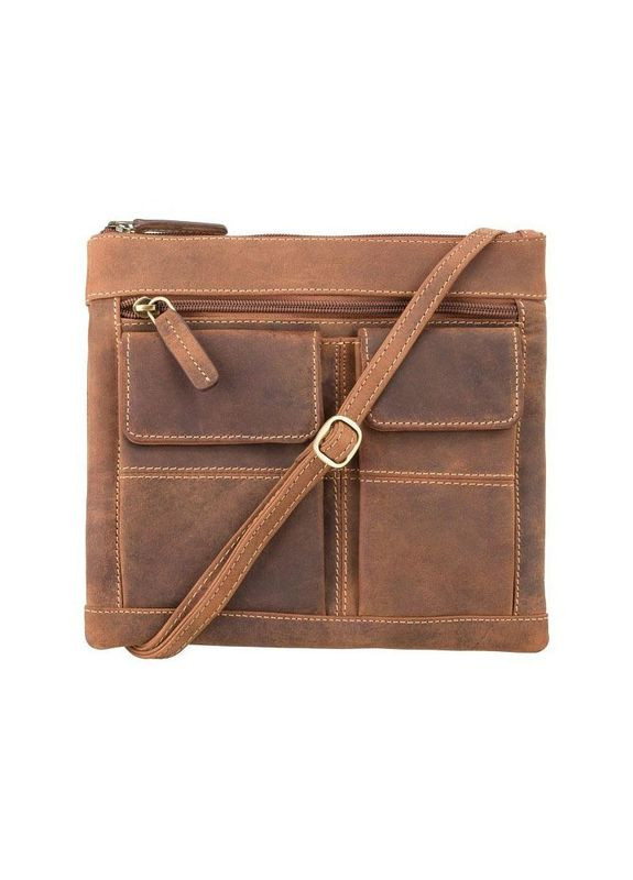 Женская кожаная сумка Slim Bag Oil Tan (18608 OIL TAN) Visconti (322200109)