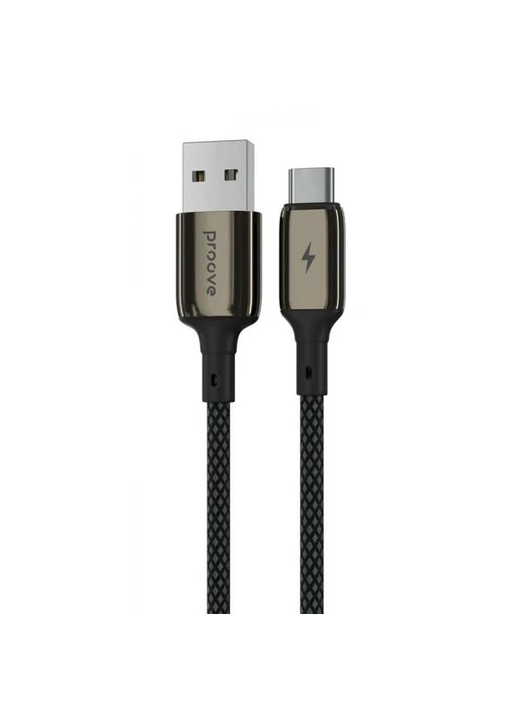 Кабель Dense Metal USB to Type-C 3A (1м) черный Proove (397308000)