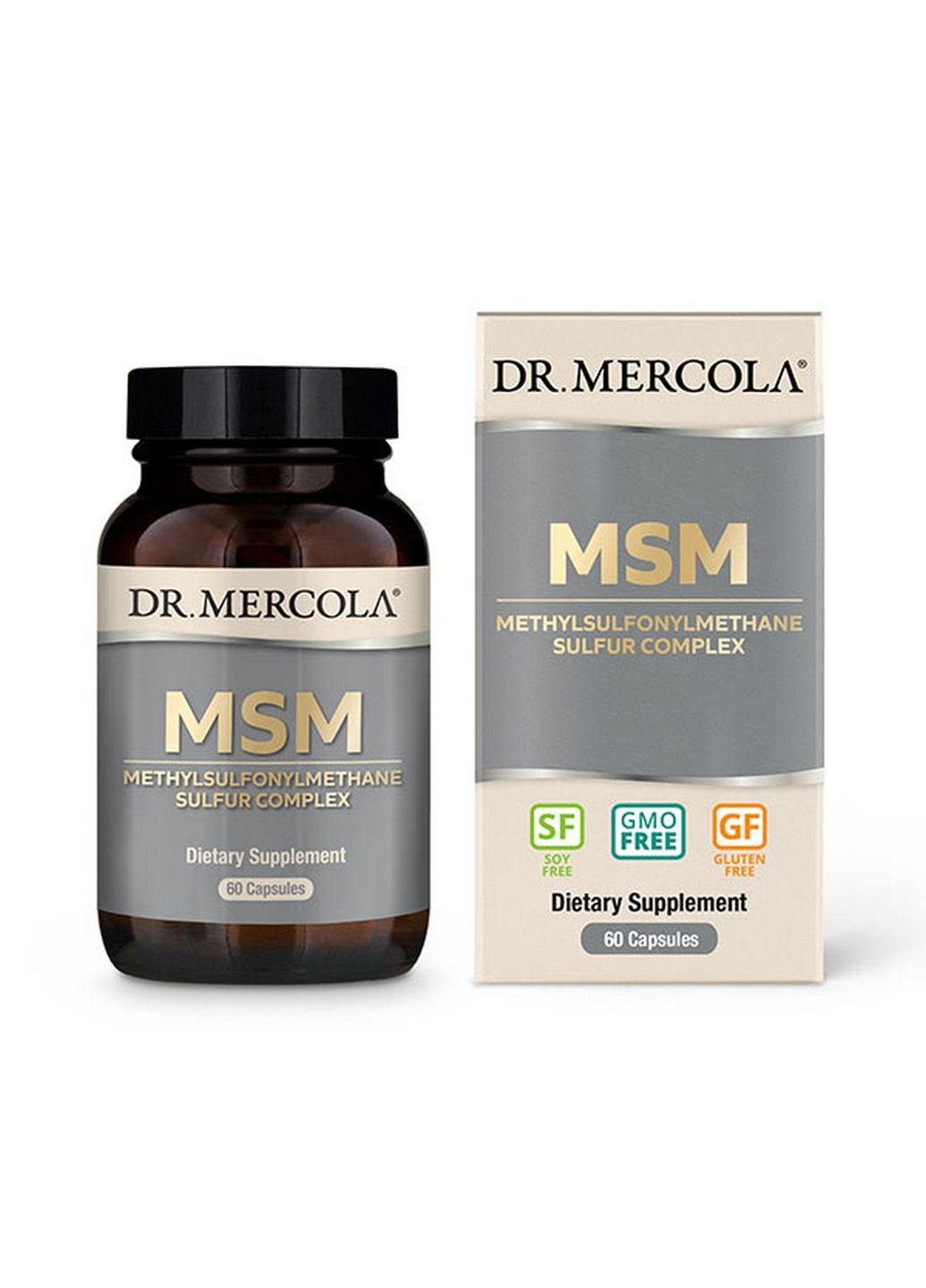Препарат для суставов и связок MSM, 60 капсул Dr. Mercola (293339672)