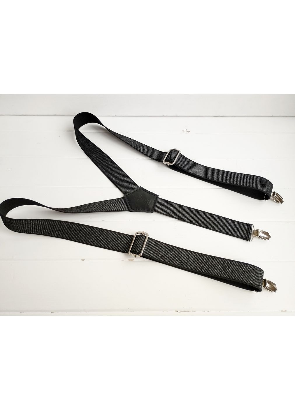 Серо-черные подтяжки в узор Major Style (357206637)