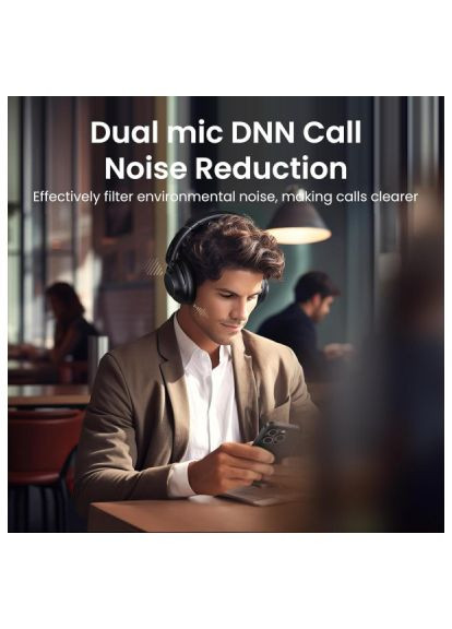 Наушники (25255) Ugreen HP202 HiTune Max5 Hybrid ANC Black (366697689)