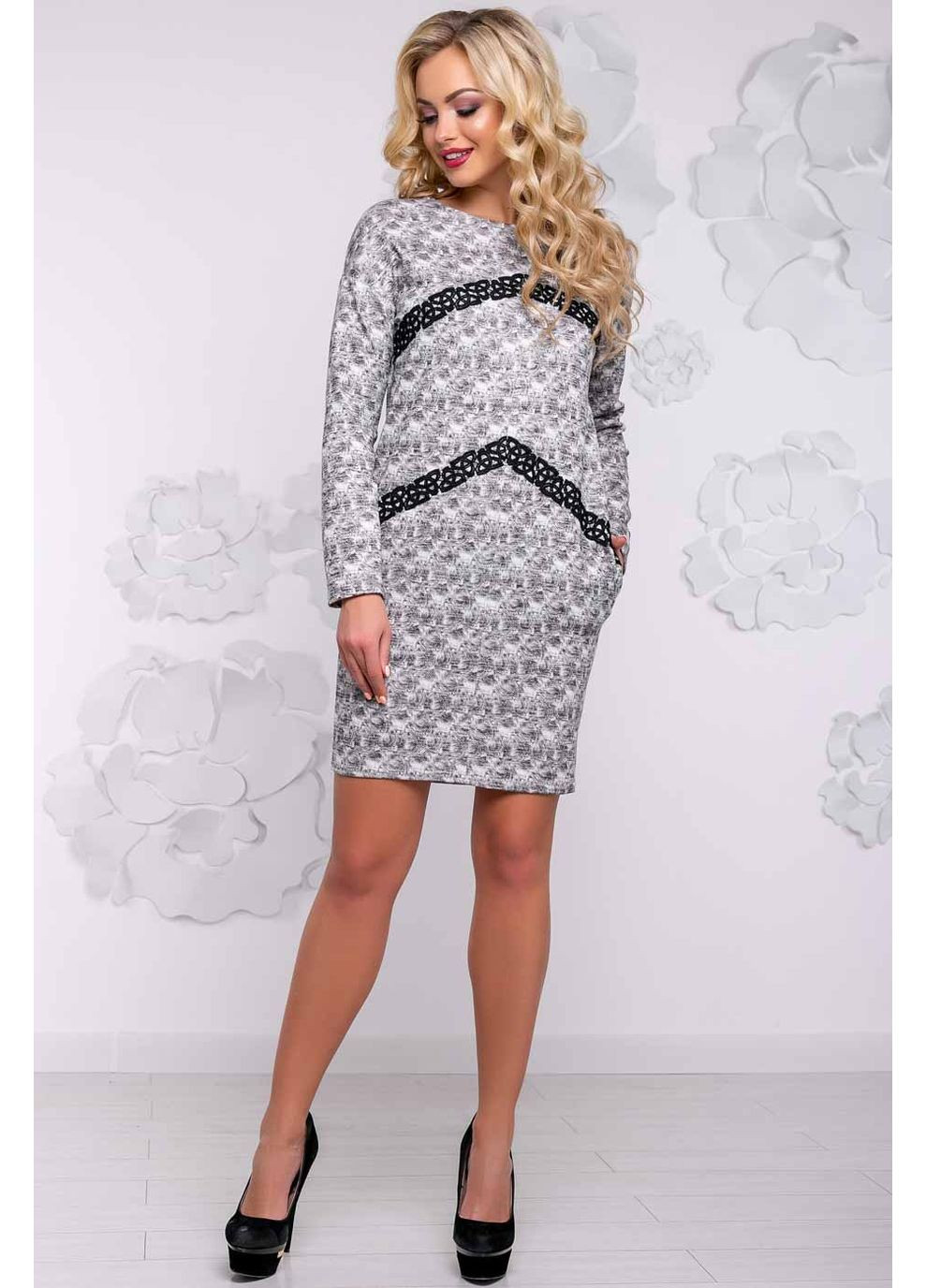 Серое платье 1054.2919 Seventeen