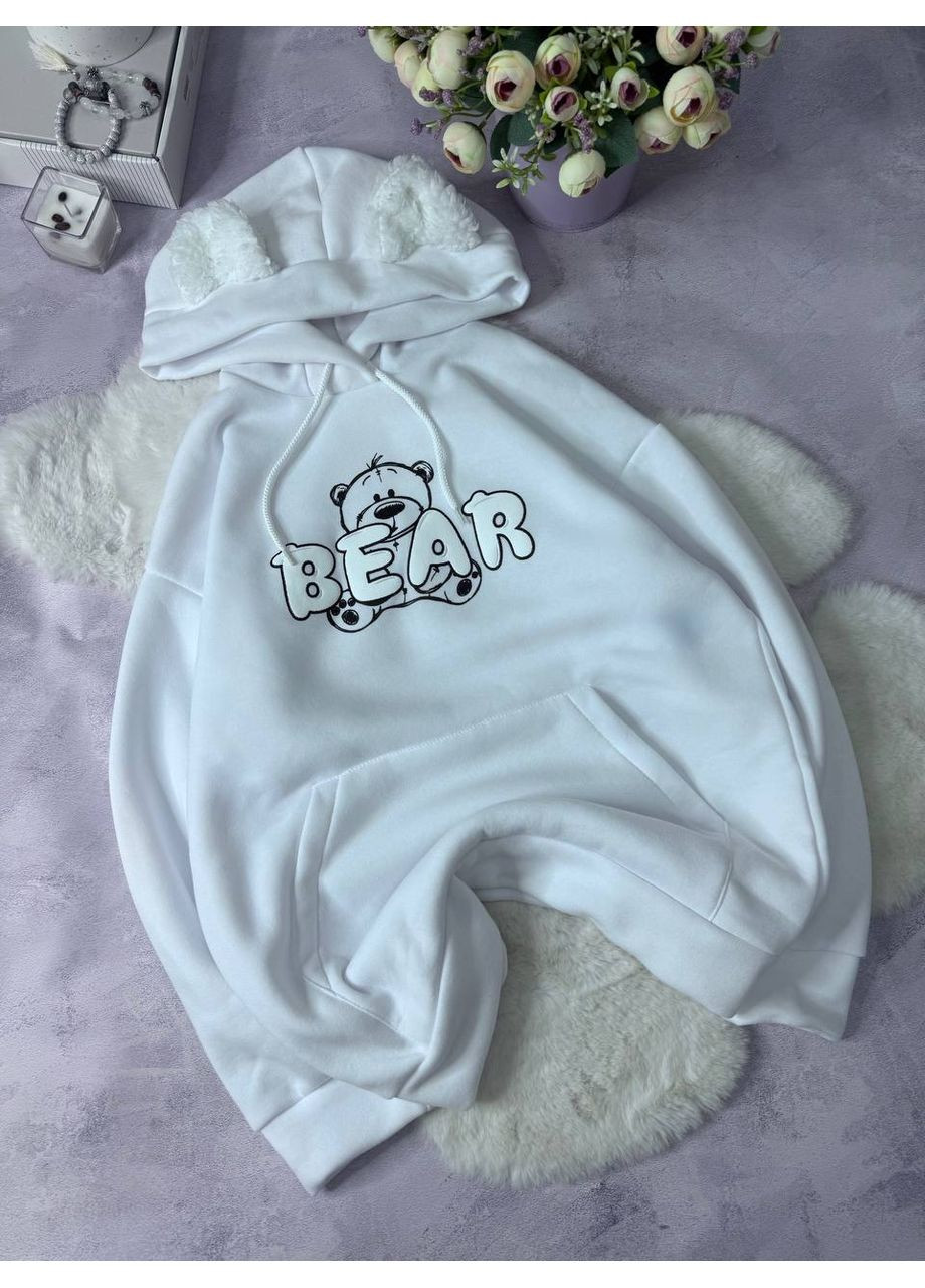 Худі оверсайз із тринитки на флісі та меху — заміри в описі DK/DL Мода без кордонів (369112043)