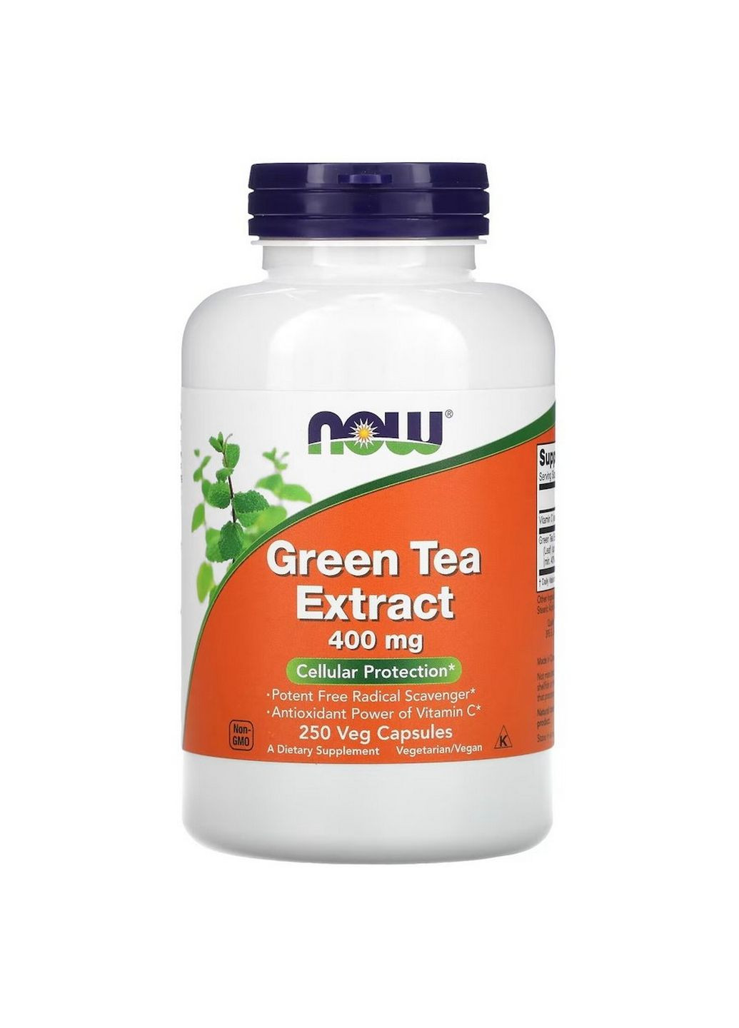 Натуральная добавка Green Tea Extract 400 mg, 250 вегакапсул Now (293341732)