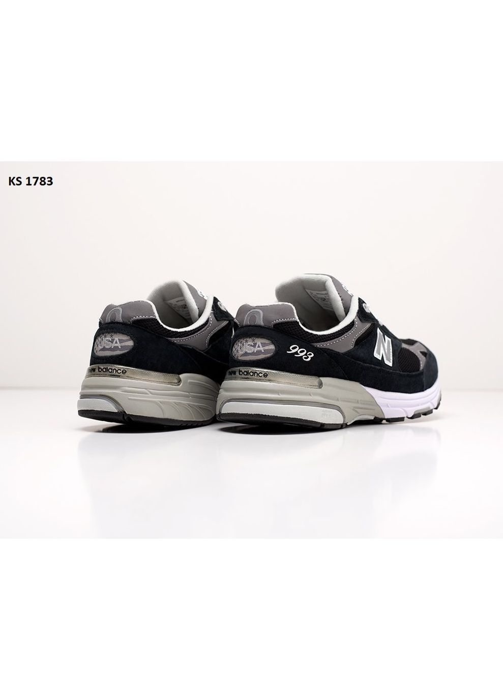 КРОССОВКИ ЖЕНСКИЕ NEW BALANCE 993 BLACK WHITE GRAY НЬЮ БЕЛАНС 993 No Brand чёрные демисезоны (369389593)
