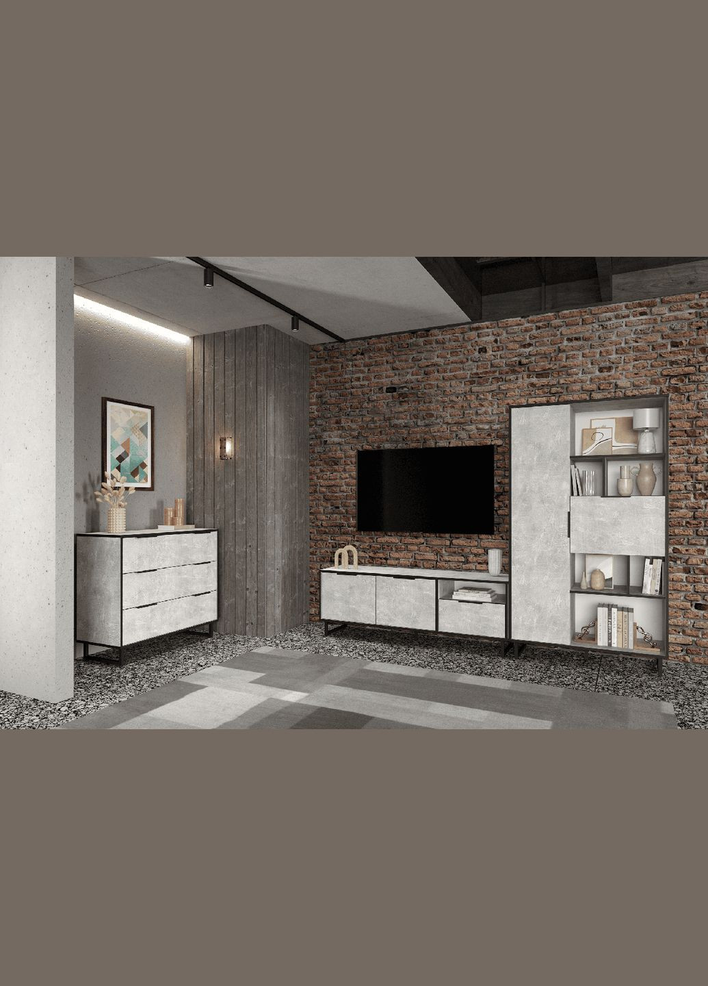 Стелаж для книг та декору на ніжках з двома дверцятами для дому від F-0006 MORELI (338257522)