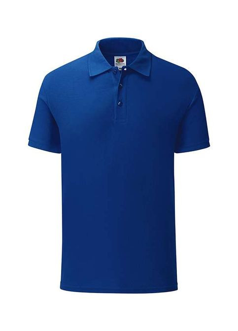 Темно-синяя футболка мужская поло iconic polo (0630440cbm) с коротким рукавом Fruit of the Loom