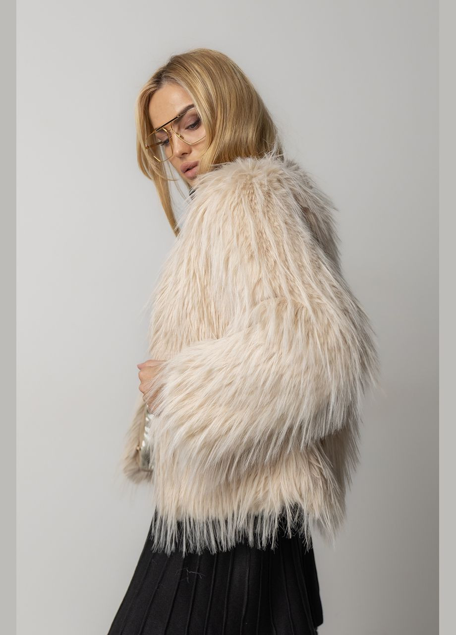 Женская экошуба с длинным ворсом Lurex (304936237)