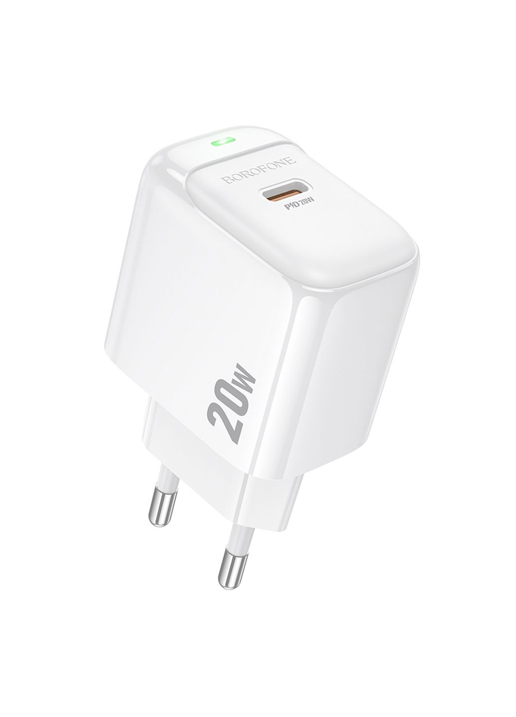 Мережевий Зарядний Пристрій BAS43A 1USB-C PD/QC 20W Бiлий Borofone (337993767)