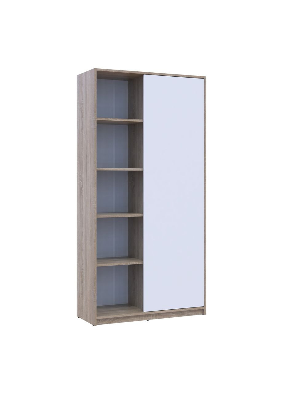 Распашный шкаф Студент Дуб Сонома/Белый 90х38х180 (DRS-011624) Doros (361998774)