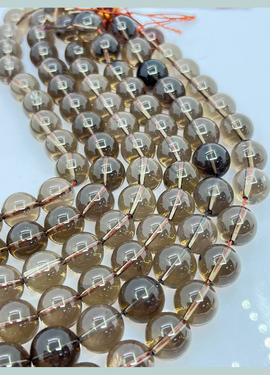 Раухтопаз на нитці без замка 14 мм 40 см No Brand (313931001)