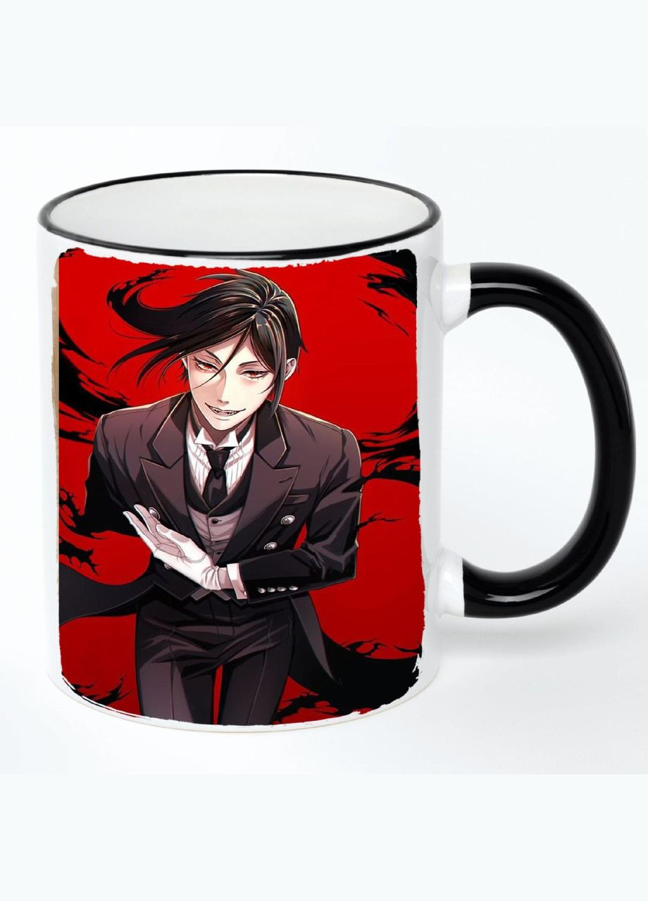 Чашка Темный дворецкий Аниме #012 (кружка, кружка) Белая с черной ручкой 330 мл No Brand (322712239)