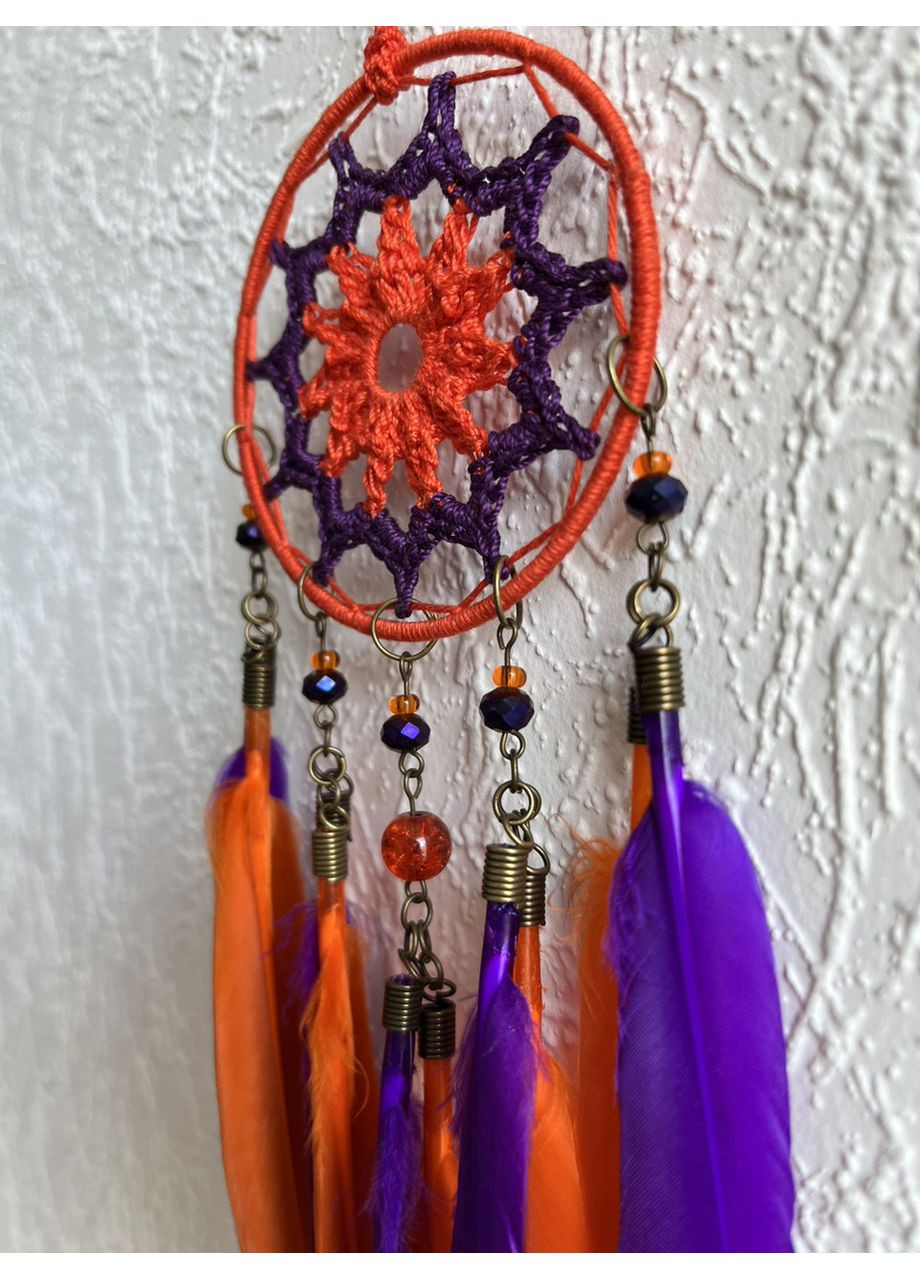 Мини/Авто-ловец снов "Пурпурное мероприятие". Оберег-подвеска в машину. Амулет на зеркало заднего вида Dream Studio (363057532)