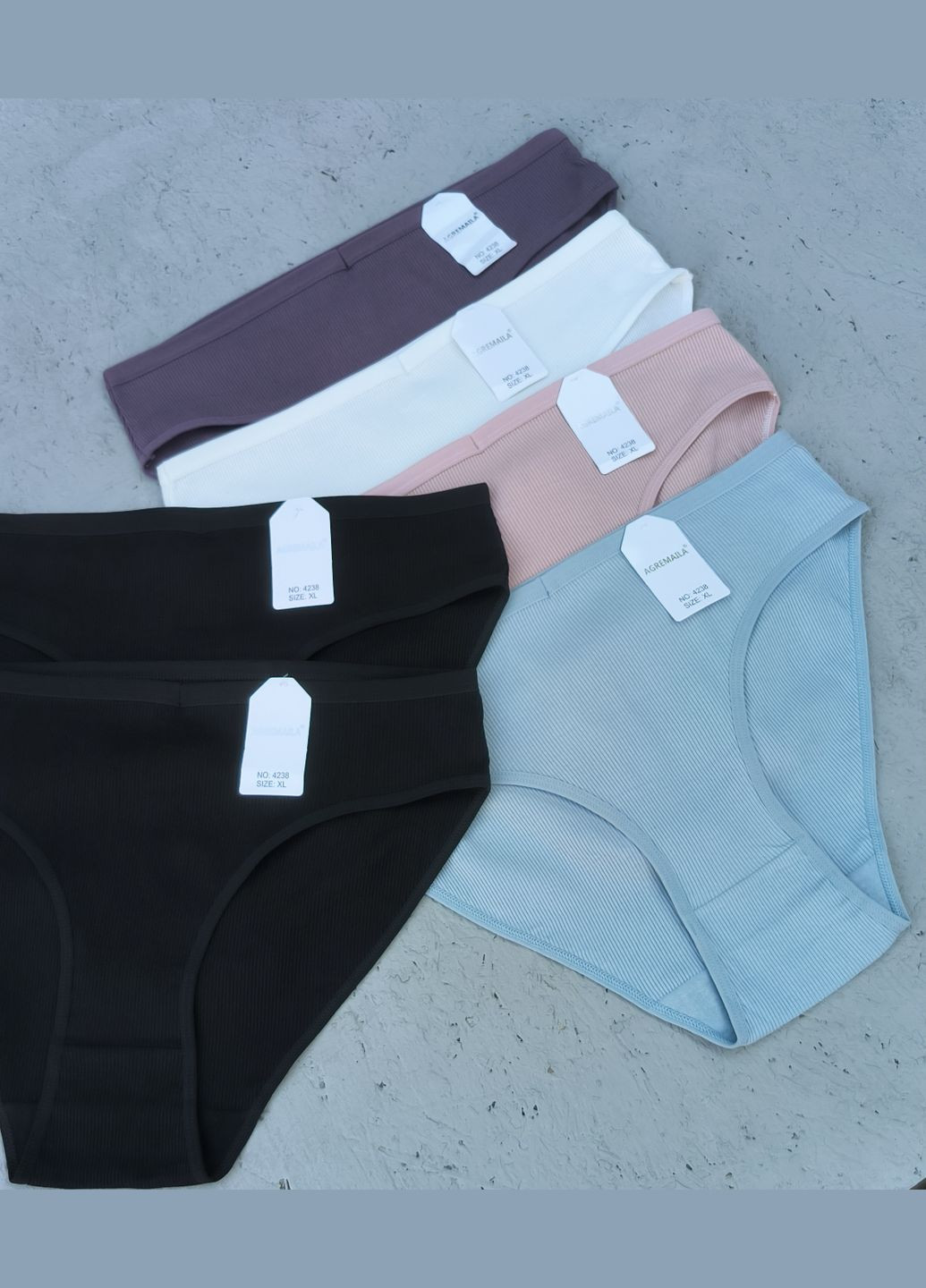 Набір 6 шт трусики сліпи в рубчик Agremaila (331150425)