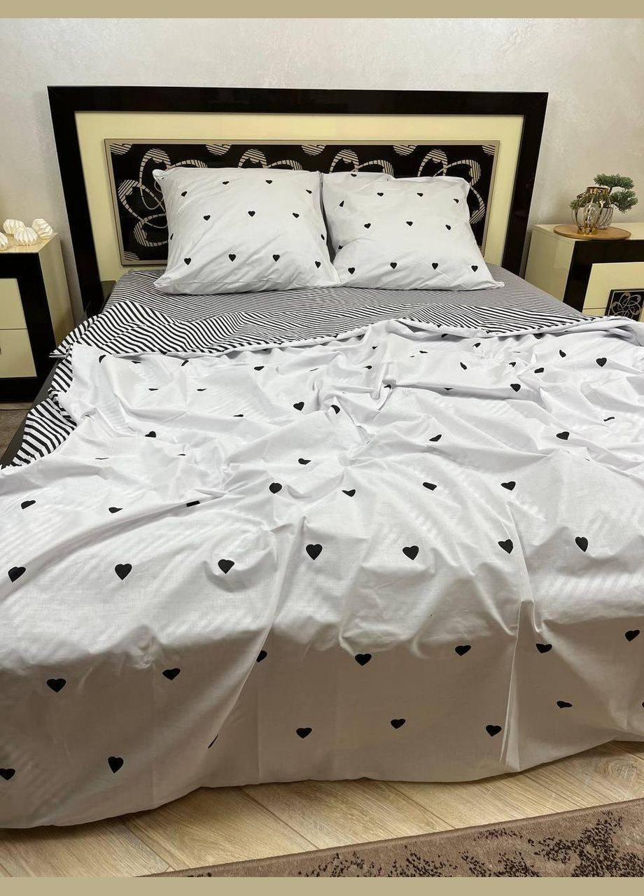 Постільна білизна бавовняна Кароліна Євро 200 x 220 Бязь Біла 50 х 70 No Brand (303700375)