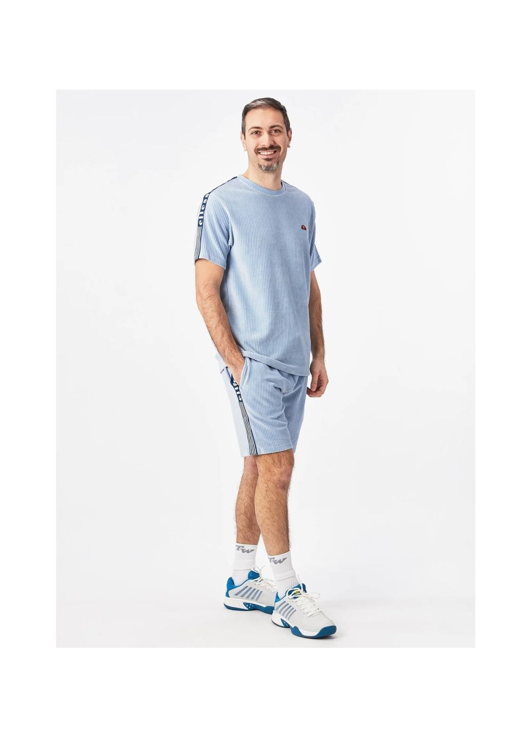 Блакитна футболка чоловіча madori tee light blue shr18179-426 Ellesse