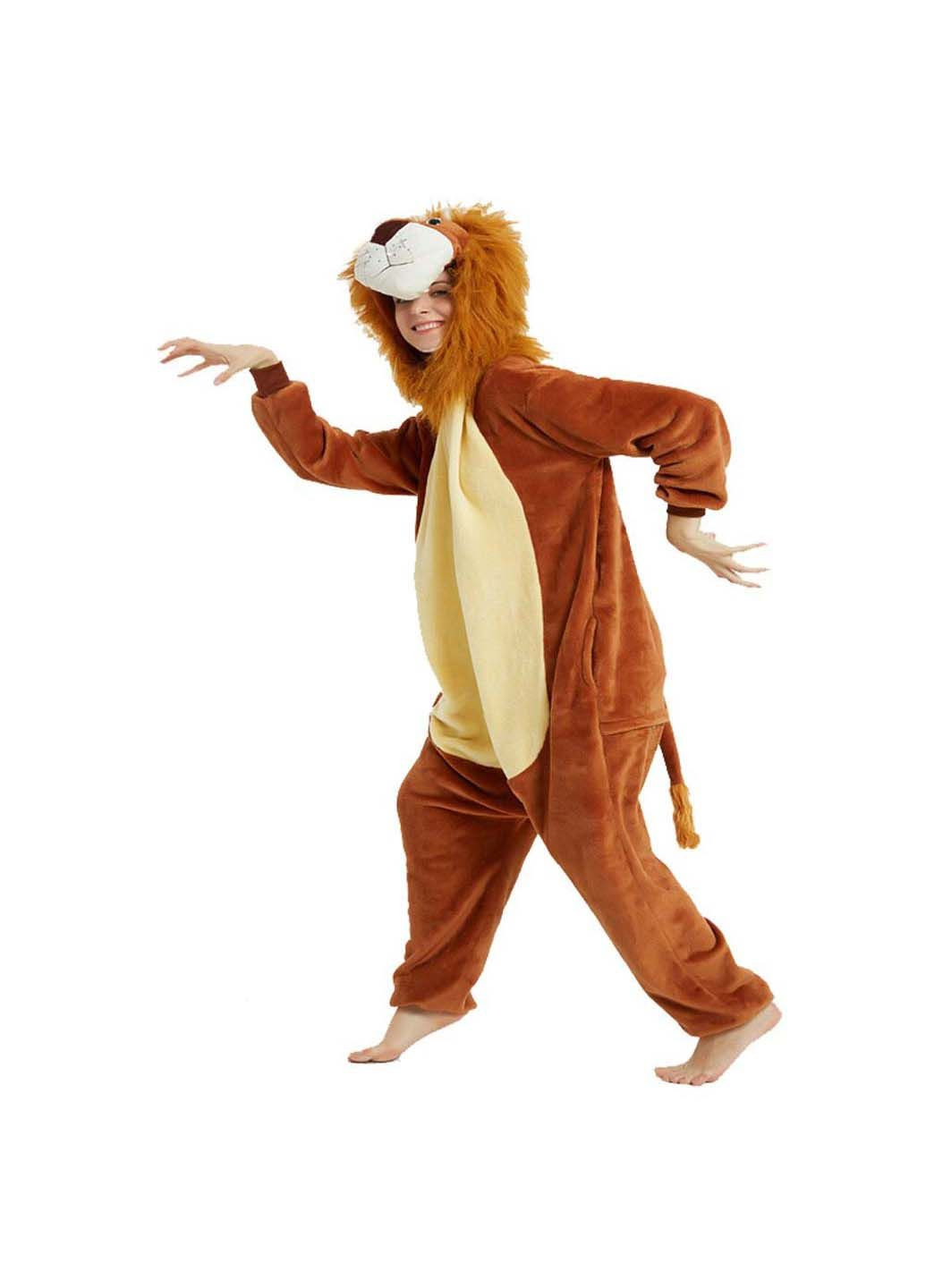 Піжама Кігурумі доросла Лев New 3Д (на блискавці) 145 - 155 см BearWear (295904497)