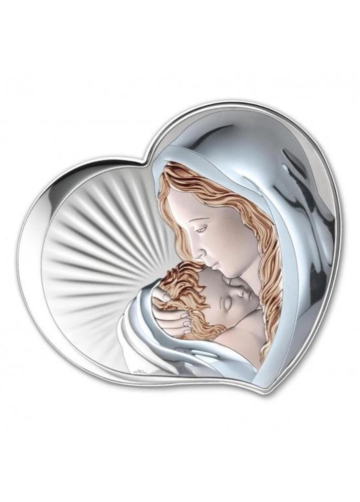 Срібна ікона Діва Марія з немовлям (10,5 x 9 см) Valentі 81295 2L COL Valenti (337363357)