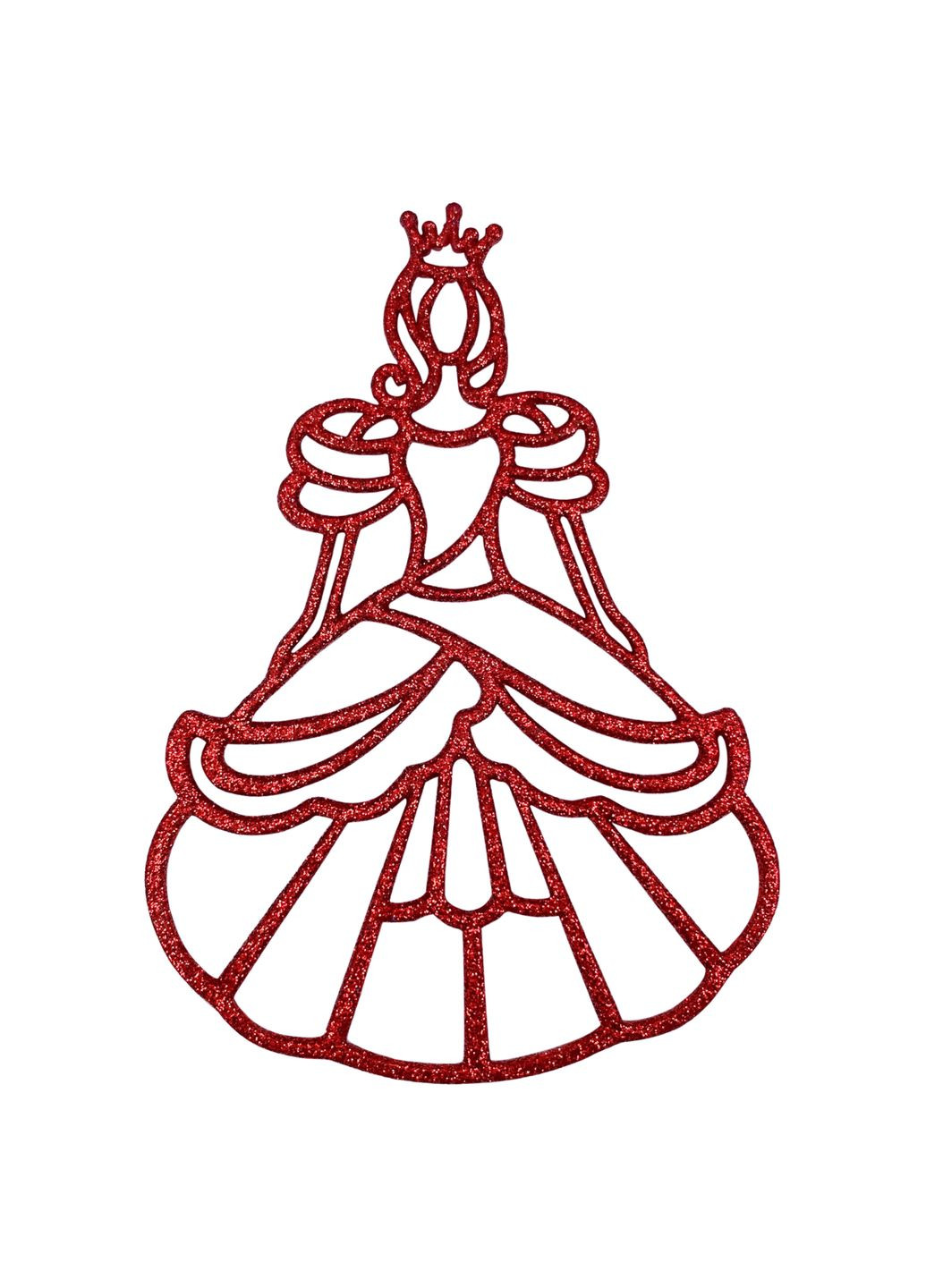 Новорічна підвіска Принцеса 2Д 8х12см білий MIS LT (365627151)