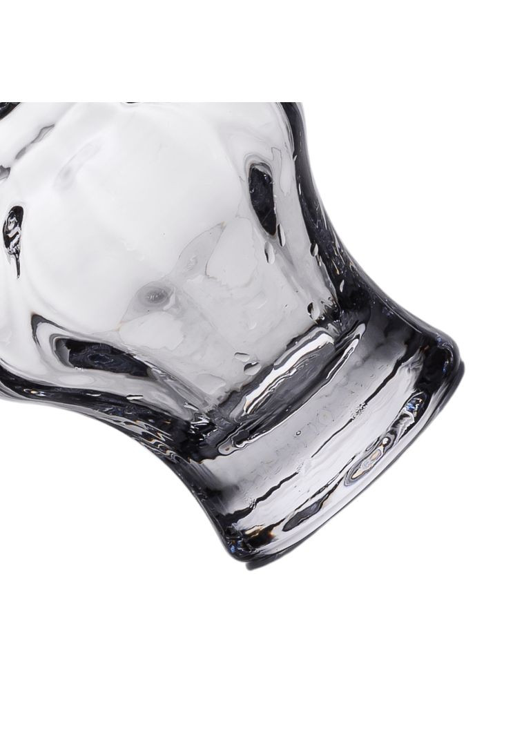 Скляна ваза для квітів 20,5 см прозора фігурна для дому та інтер'єру декор для квітів ProDobro (364189794)