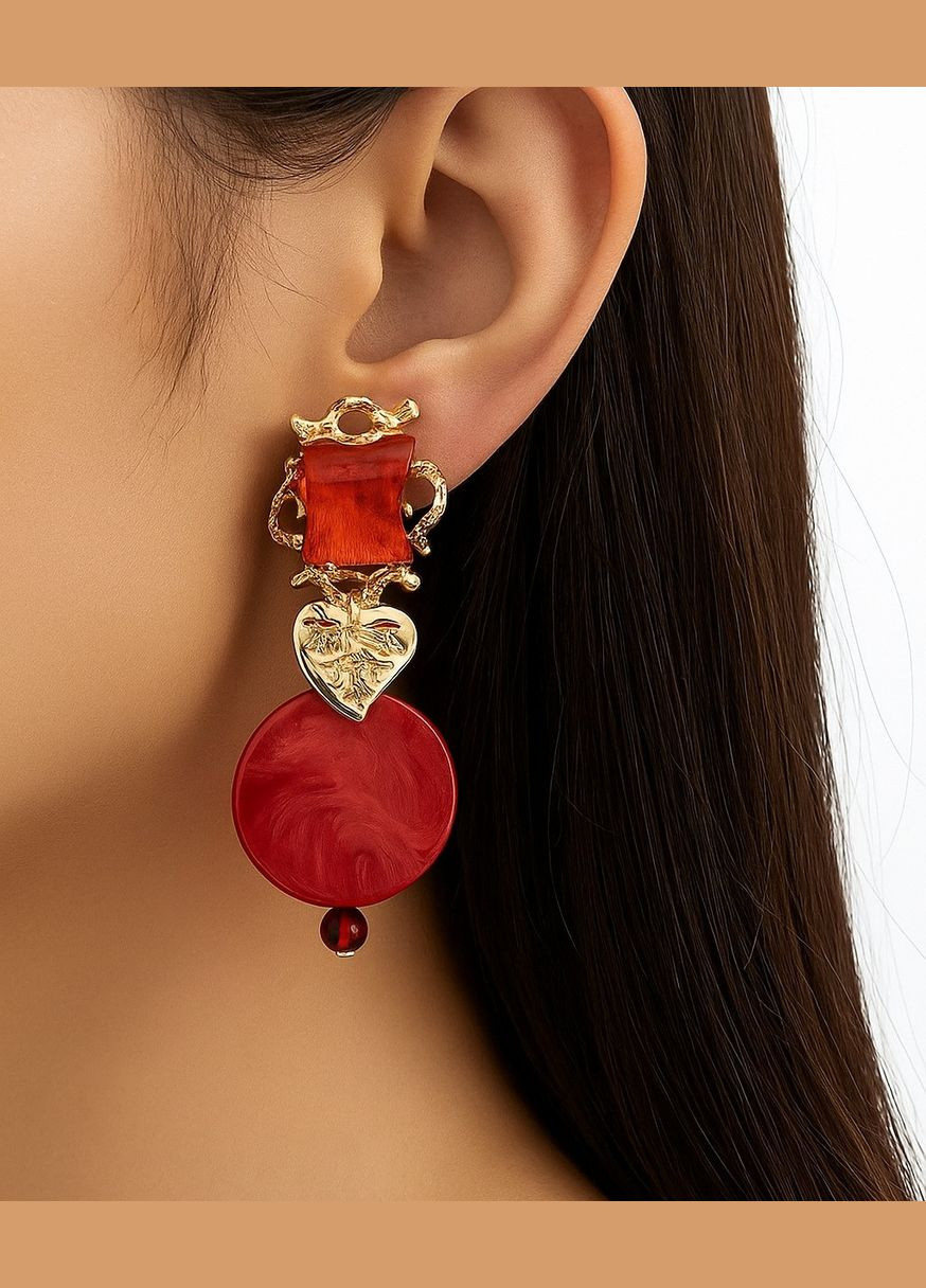 Винтажный стиль, барокко, красные серьги, 1145 Fashion Jewelry (341085641)