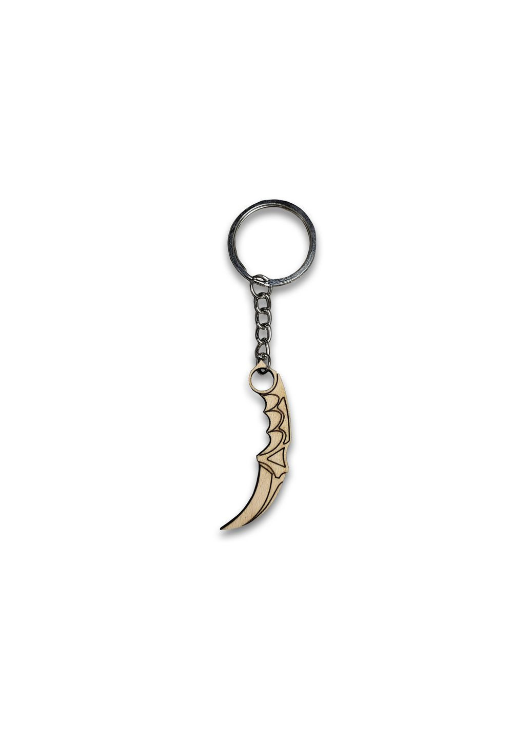 Брелок керамбит Karambit Standoff 2 из фанеры. Брелок для ключей, оружие. Сувенир Стендофф 2. KOGOTOK (335056211)