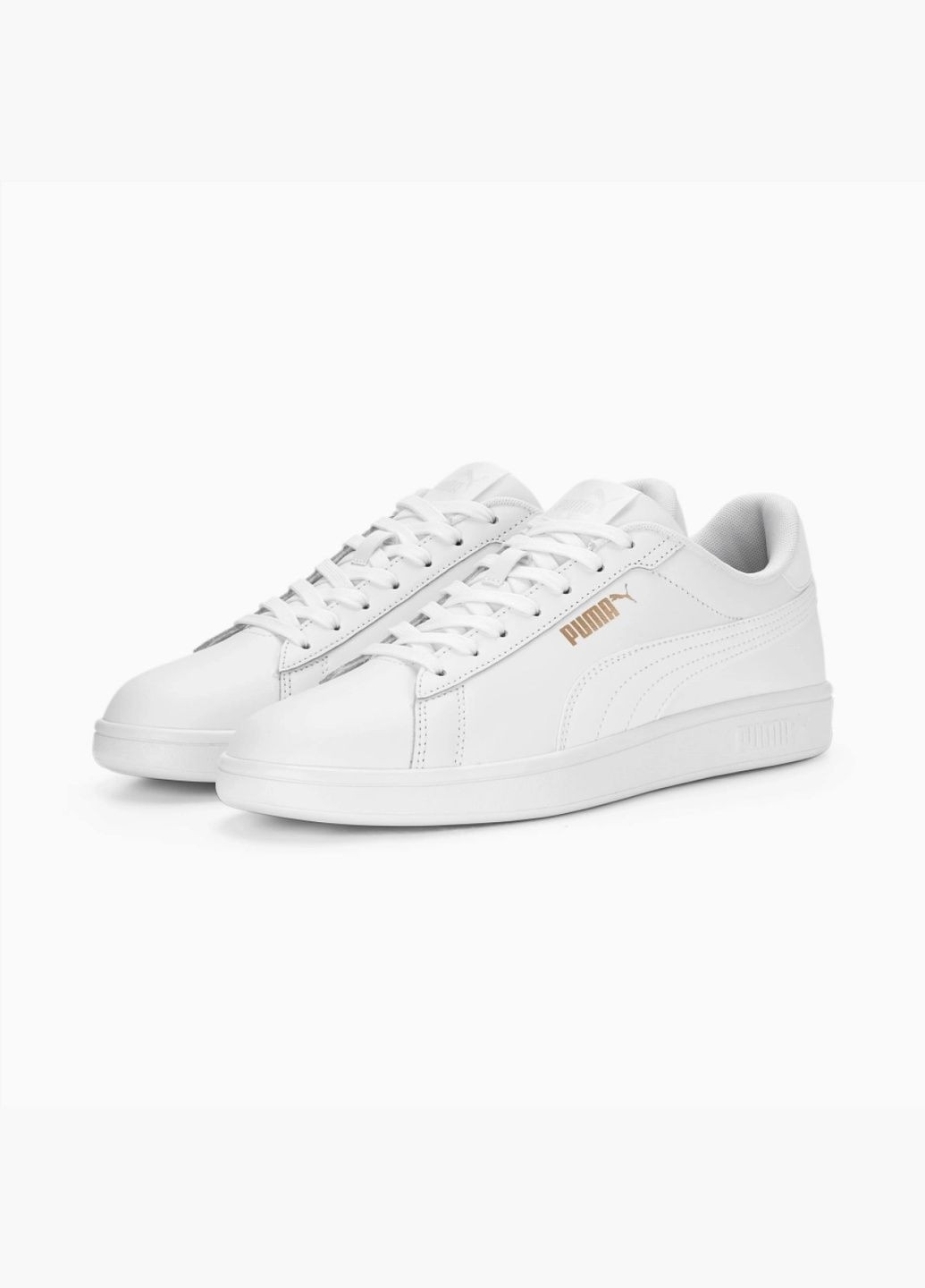 Білі всесезонні кросівки smash 3.0 l sneakers white 390987-01 Puma