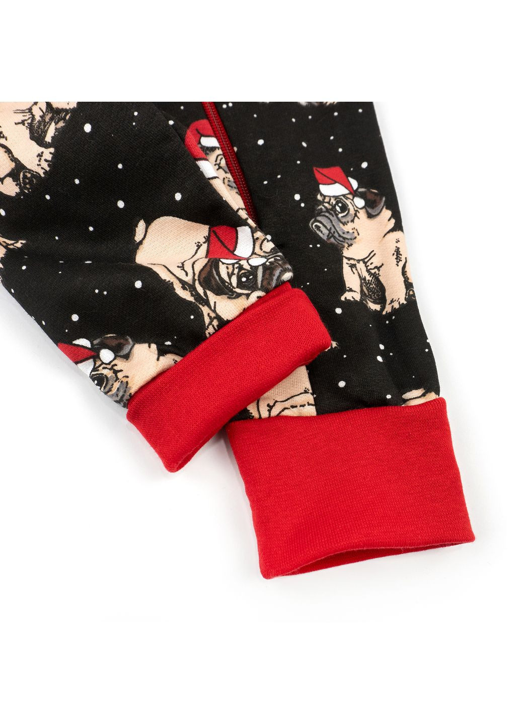 Сліп на блискавці дитячий Christmas pug Чорний dexter's (279849843)