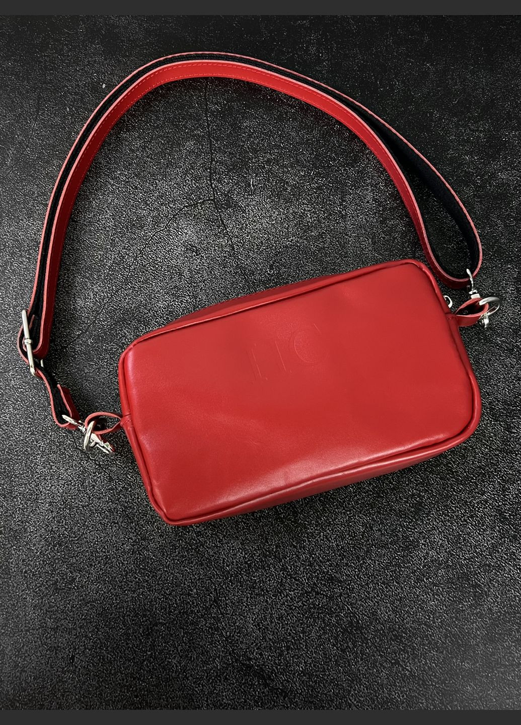 Женская сумка кросс-боди (через плечо) из натуральной кожи размер S, Красный Famk (325488978)