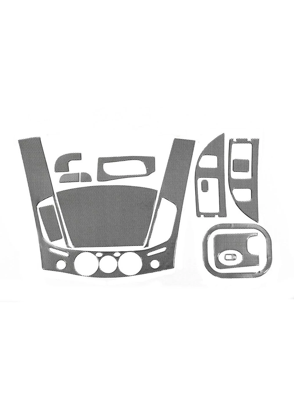 Накладки на панель (13 деталей) Титан для Mitsubishi L200 2006-2015 гг Meric (391752851)