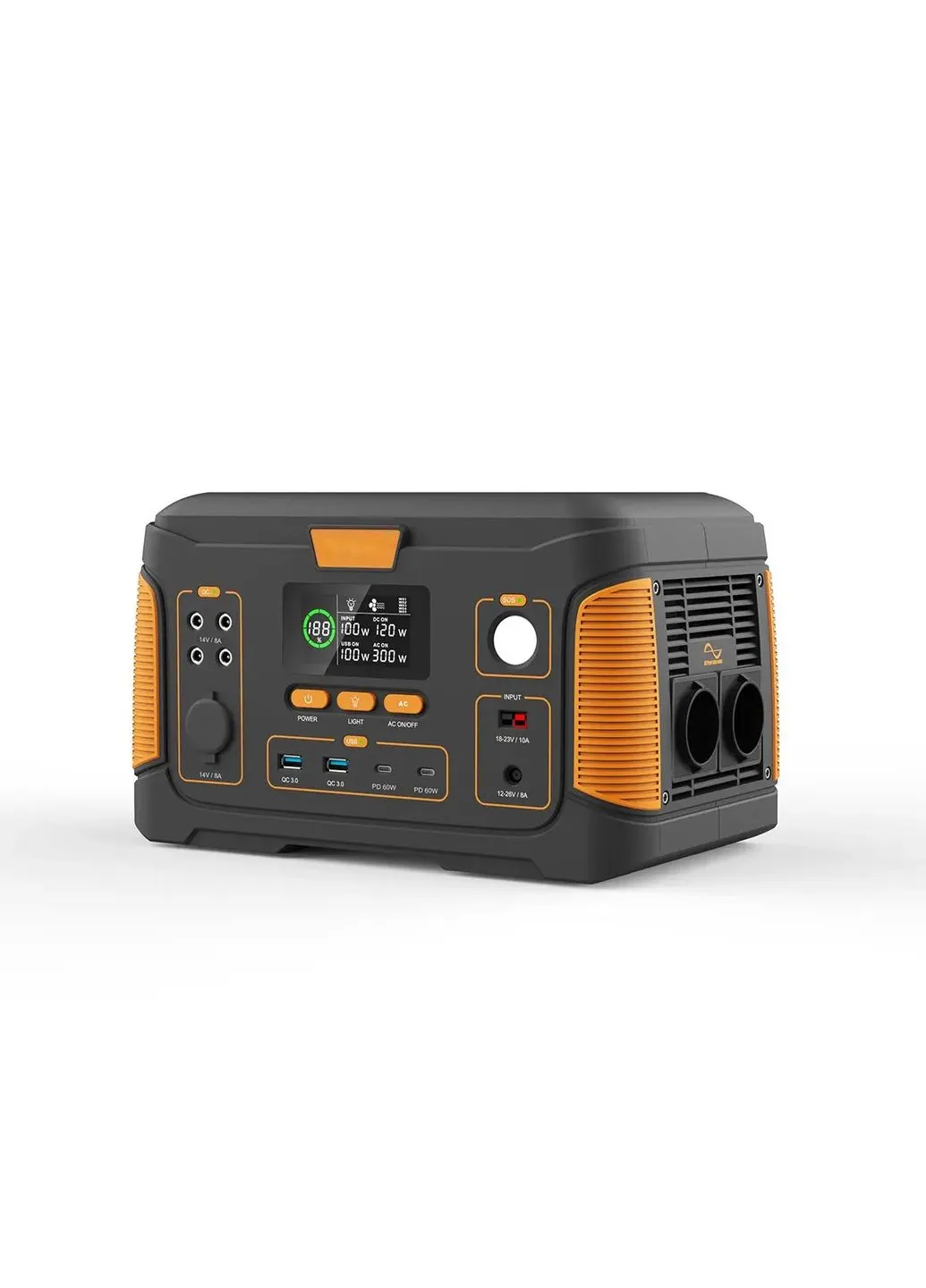 Портативная электоростанция WX1438, 650W (171 000 мАч), USB, Type-C, DC, 2 розетки, фонарь BIG (393958238)