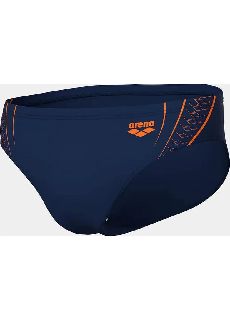 Плавки % полиамид темно-синий оранжевый Arena DOUBLE GRAPHIC SWIM BRIEFS (402841759)