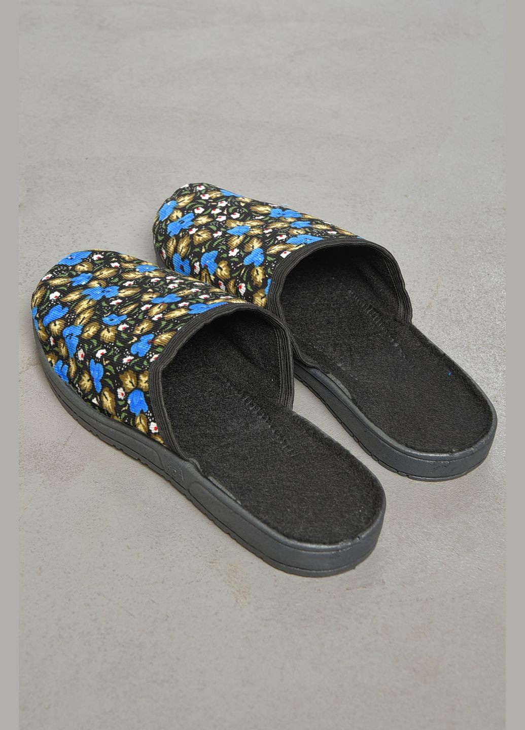 Черные тапочки женские черного цвета Let's Shop