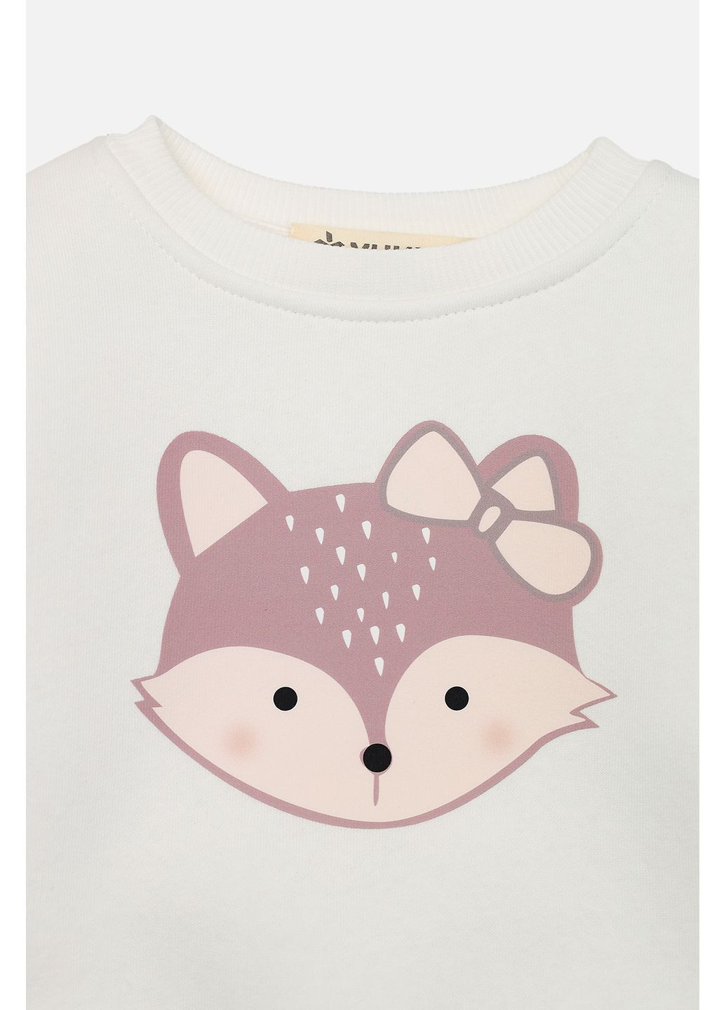 Yuki свитшот для девочки цвет молочный cb-00284553 молочный футер