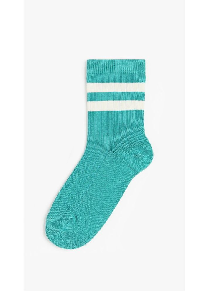 Шкарпетки з широкою резинкою для хлопчика 0487052-072 зелений H&M (286328163)