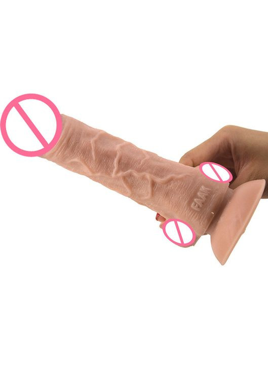 FAAK фалос силіконовий на присосці, реалістик, фалоімітатор, дилдо, мастурбатор 17см х 3,8см (тілесний) No Brand (314874513)