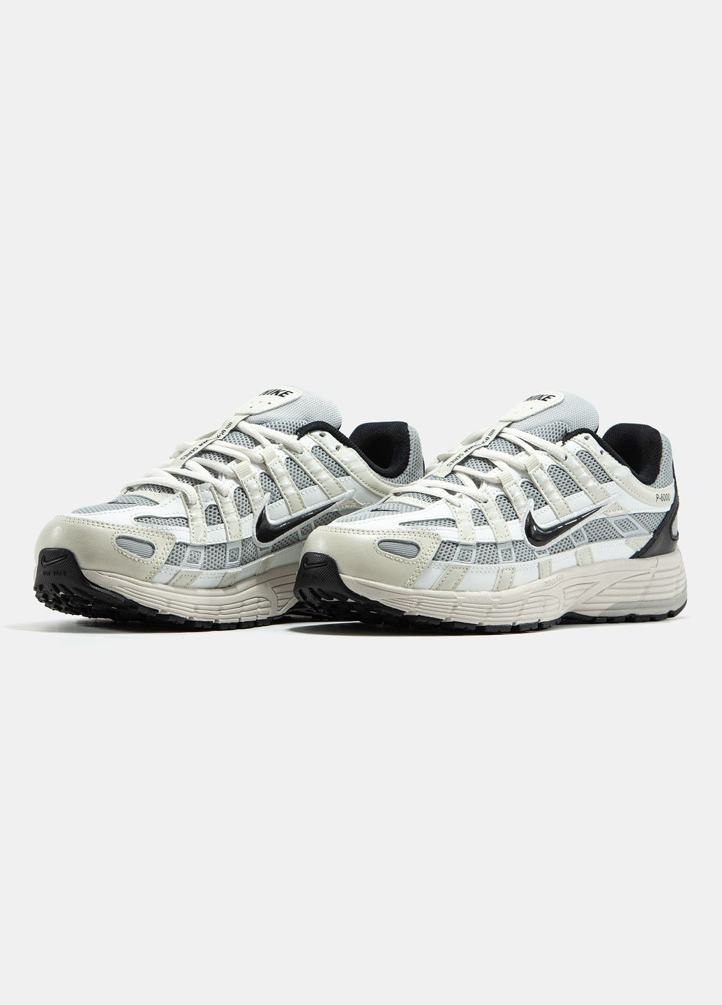 Кросівки жіночі Nike P-6000 White Beige Black | Найк Р-6000 білі No Brand білі демісезони (335012362)
